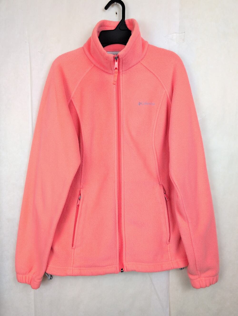 Columbia pink full zip fleece jacket Size M Gorpcore Utility Outdoors Granola